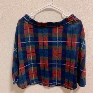 Check warm winter skirt